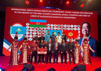 Azərbaycan güləşçiləri Qazaxıstanda keçirilən turnirdə 10 medal qazanıblar