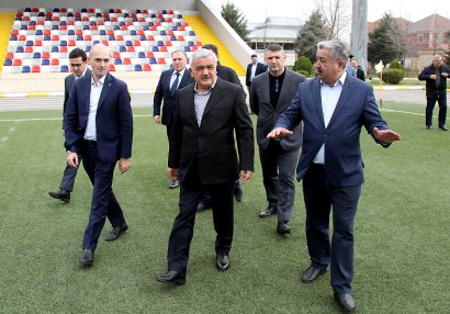 AFFA rəhbərliyi Ağsu şəhər stadionuna baxış keçirib