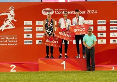 Azərbaycan atleti Qazaxıstanda bürünc medal qazandı