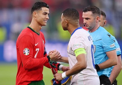 Mbappe Portuqaliya üzərində qələbədən sonra Ronaldunun ailəsi ilə görüşdü - FOTO
