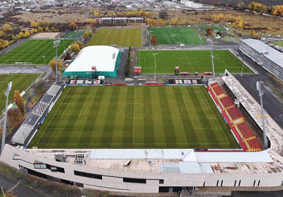 Qəbələ şəhər stadionunda işlər yekunlaşdı - FOTOLAR