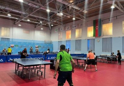 Veteran stolüstü tennisçilərin çempionatı başladı