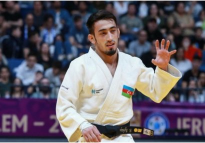"Böyük Dəbilqə": Azərbaycan cüdoçusu qızıl medal qazandı