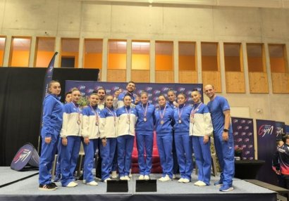 Azərbaycanın aerobika gimnastları Fransada medallar qazandılar