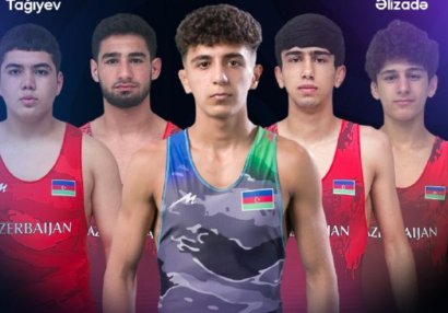 U-17 AÇ: Azərbaycanın sərbəst güləşçiləri 3 medalla başladılar