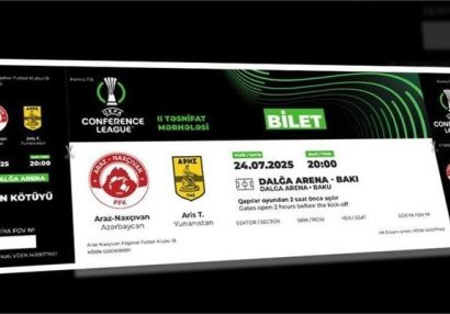KL: &ldquo;Araz-Naxçıvan&rdquo; - &ldquo;Aris&rdquo; oyununa biletlər neçəyədir?