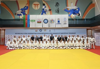 Cüdo məşqçiliyi üzrə proqramın iştirakçılarına sertifikatlar təqdim olunub