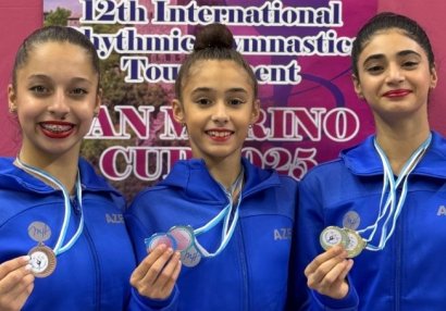 Gimnastlarımız beynəlxalq turnirdə 7 medal qazandılar