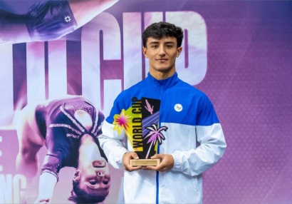 Azərbaycan gimnastı Fransada Dünya Kubokunun qalibi oldu