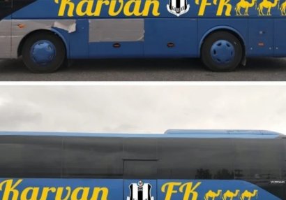"Karvan-Yevlax"a yeni avtobus alındı