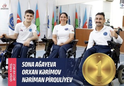 Azərbaycanın boccia üzrə paralimpiyaçıları Qazaxıstandakı turniri birinci sırada başa vurdular