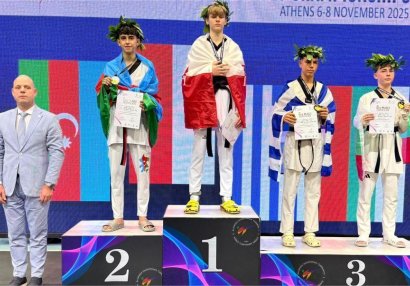 Azərbaycan taekvondoçusu Avropa birinciliyində medal qazandı