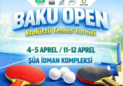 Stolüstü tennis üzrə "Baku Open" turniri keçiriləcək