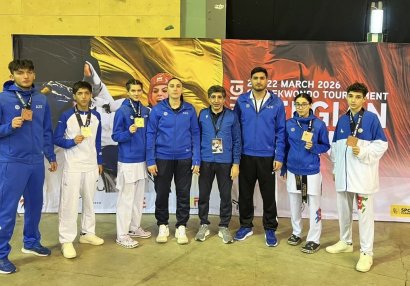 Azərbaycan taekvondoçuları Belçikada keçirilən beynəlxalq turnirdə 6 medal qazanıblar