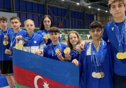 Azərbaycan üzgüçüləri Gürcüstanda 47 medal qazanıblar