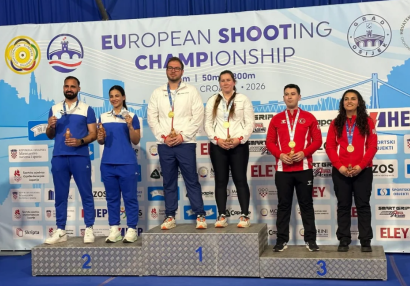 Azərbaycanın güllə atıcıları Avropa çempionatında "gümüş"ə yiyələndilər