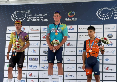 "Bakı&ndash;Xankəndi" Azərbaycan velosiped yarışının 3-cü mərhələsinin medalçıları mükafatlandırıldı