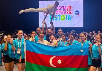 Azərbaycan komandası "European Gym for Life Challenge" festivalında qızıl medal qazandı