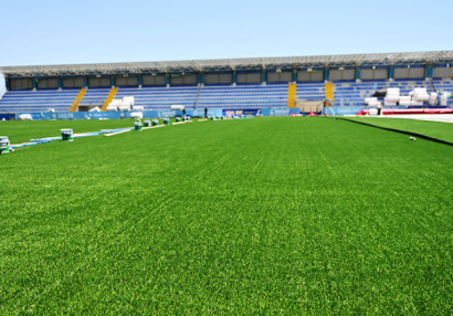 Bayıl stadionunda yenidənqurma işləri davam edir - FOTOLAR