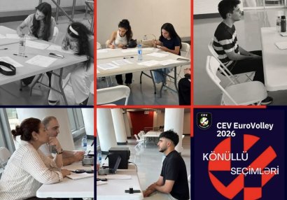 Voleybol üzrə Avropa çempionatında 250 könüllü fəaliyyət göstərəcək