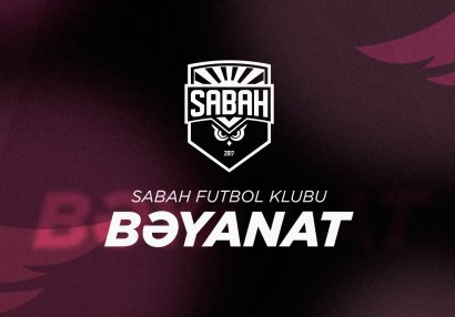 &ldquo;Sabah&rdquo; Futbol Klubunun bəyanatı