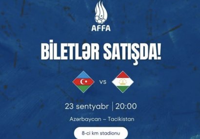 Azərbaycan millisinin 3 oyununun biletləri satışa çıxarıldı