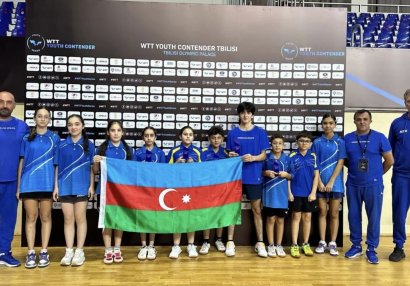 Azərbaycanın stolüstü tennisçiləri Tbilisidə 5 medal qazandılar