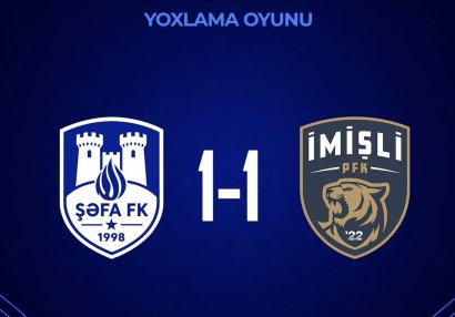 "Şəfa" - "İmişli" matçında qalib müəyyənləşmədi