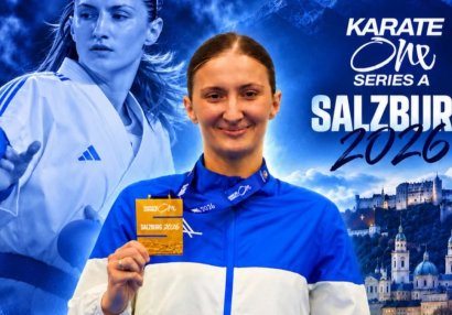 Azərbaycan karateçisi İrina Zaretska qızıl medal qazandı