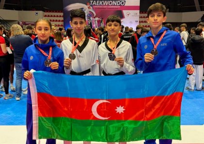 Azərbaycan taekvondoçularından Avropa birinciliyində dörd medal