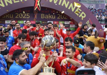 Dünya çempionu olan Azərbaycan millisi mükafatlandırıldı