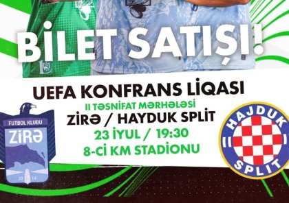 "Zirə" - "Hayduk" matçına neçə bilet satılıb? - SON DURUM