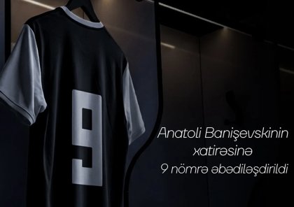"Neftçi" Anatoli Banişevskinin 9 nömrəli formasını əbədiləşdirdi