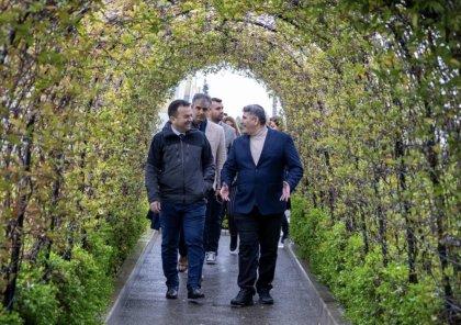 Şükrü Yılmazın rəhbərlik etdiyi nümayəndə heyəti Milli Gimnastika Arenasında olub