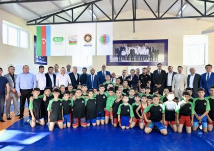 Qazax rayonunun Daş Salahlı kəndində yeni güləş zalı istifadəyə verildi