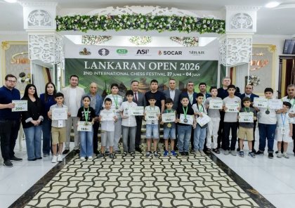 "Lankaran Open 2026" Beynəlxalq Şahmat Festivalına yekun vuruldu