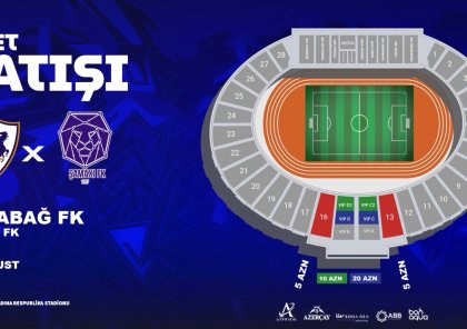 "Qarabağ"ın "Şamaxı" ilə oyununun biletləri satışa çıxarıldı