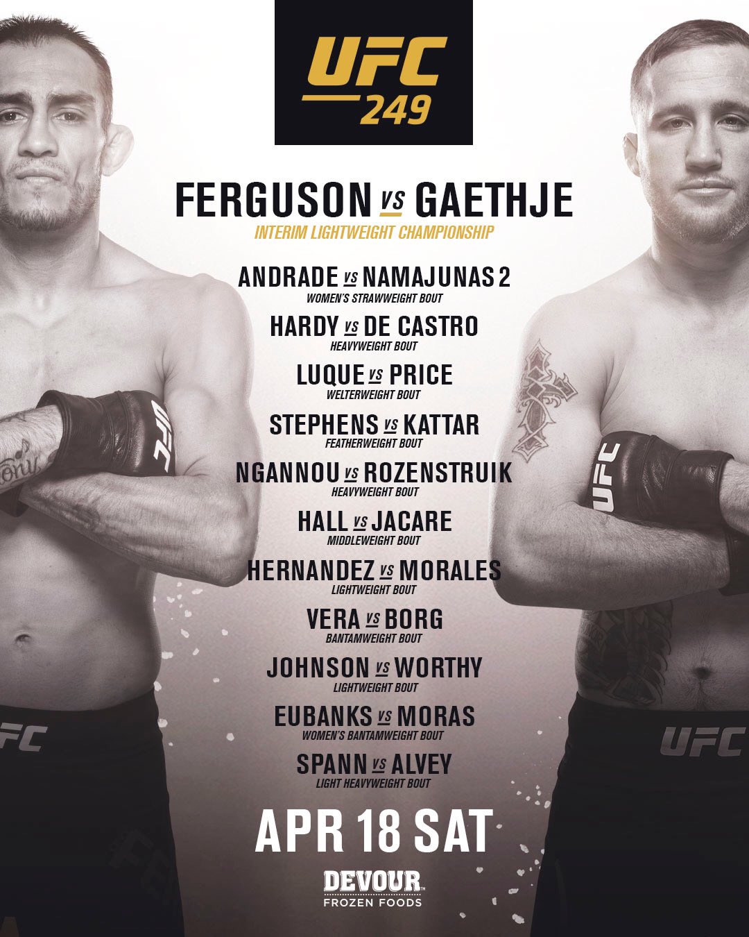 UFC 249-un bütün döyüş kartları məlum oldu - FOTO