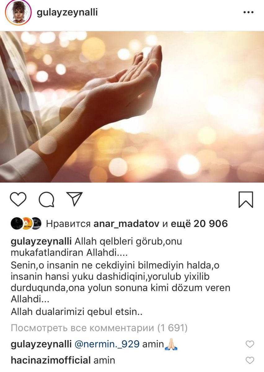 Gülay Zeynallıdan Kamilin həbsinə reaksiya: "Yolun sonuna kimi..."  - FOTO