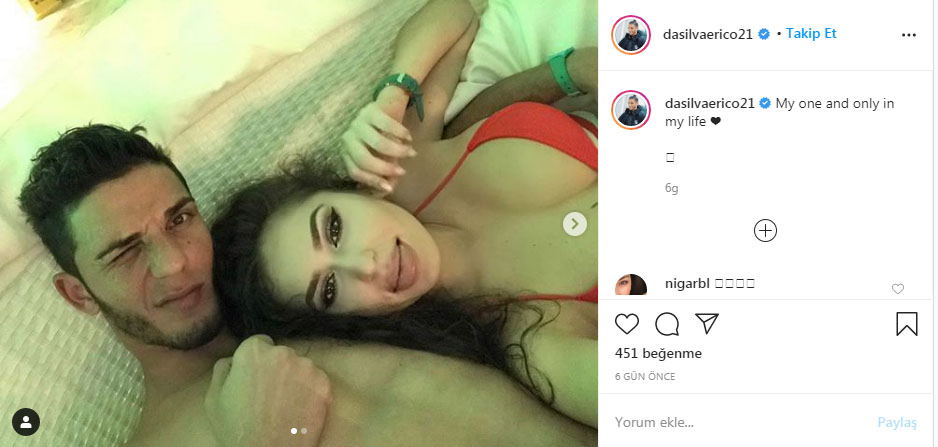Aygünün qızı ilə görüntüsü yayılan futbolçu sevgilisilə şəkil paylaşıb bu sözləri yazdı - FOTOLAR