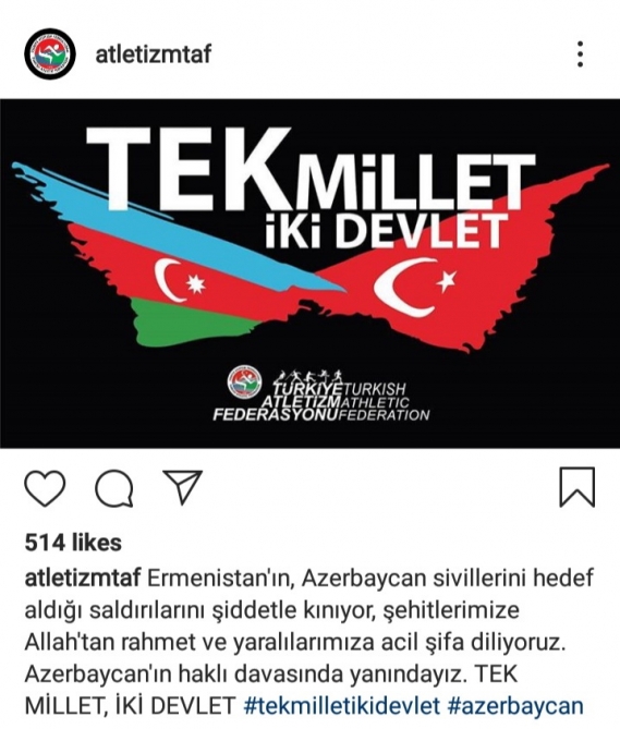 Türkiyənin Atletika Federasiyasından Azərbaycana dəstək