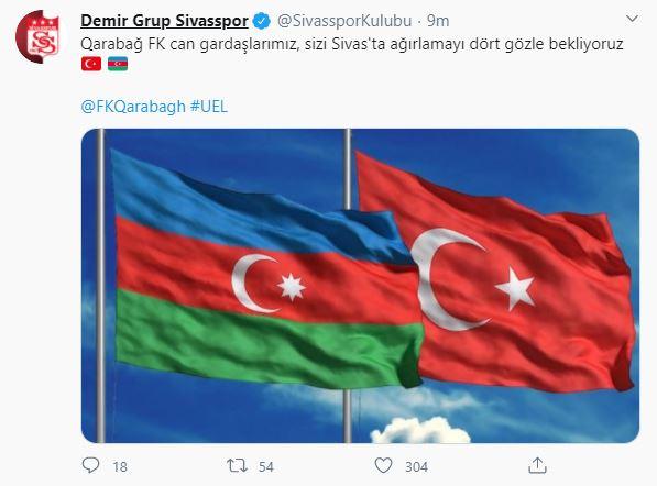 "Sivasspor" "Qarabağ"a cavab verdi