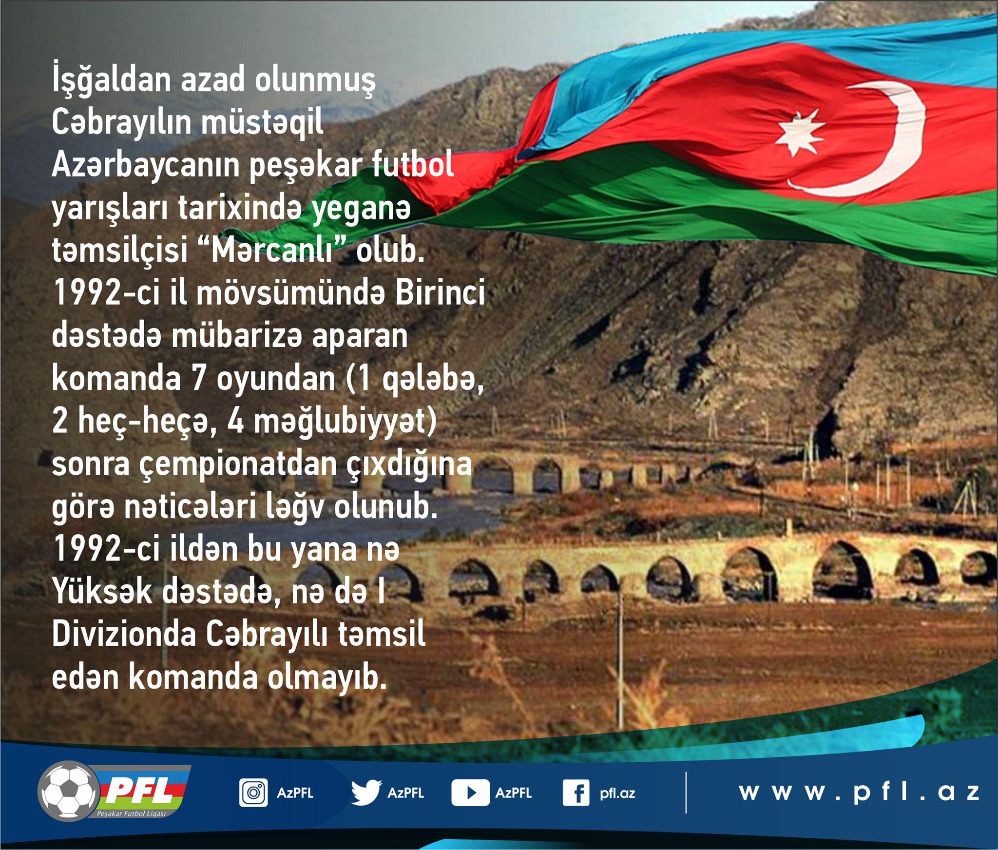 PFL Cəbrayılın futbol komandası ilə bağlı məlumat paylaşdı - FOTO