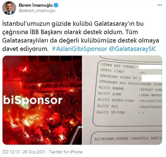 Ekrem İmamoğlu "Qalatasaray"a jest etdi, "Fənərbağça"lıların hədəfinə çevirildi