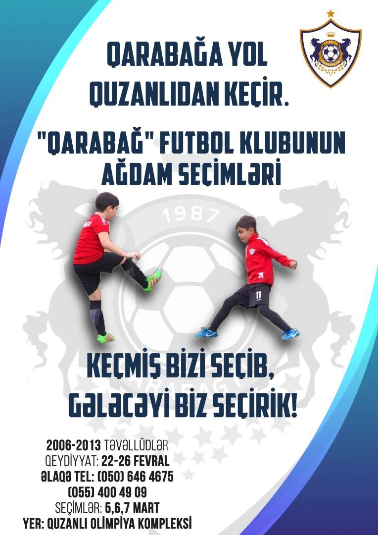 "Qarabağ" Ağdamda futbolçu seçimlərinə başladı