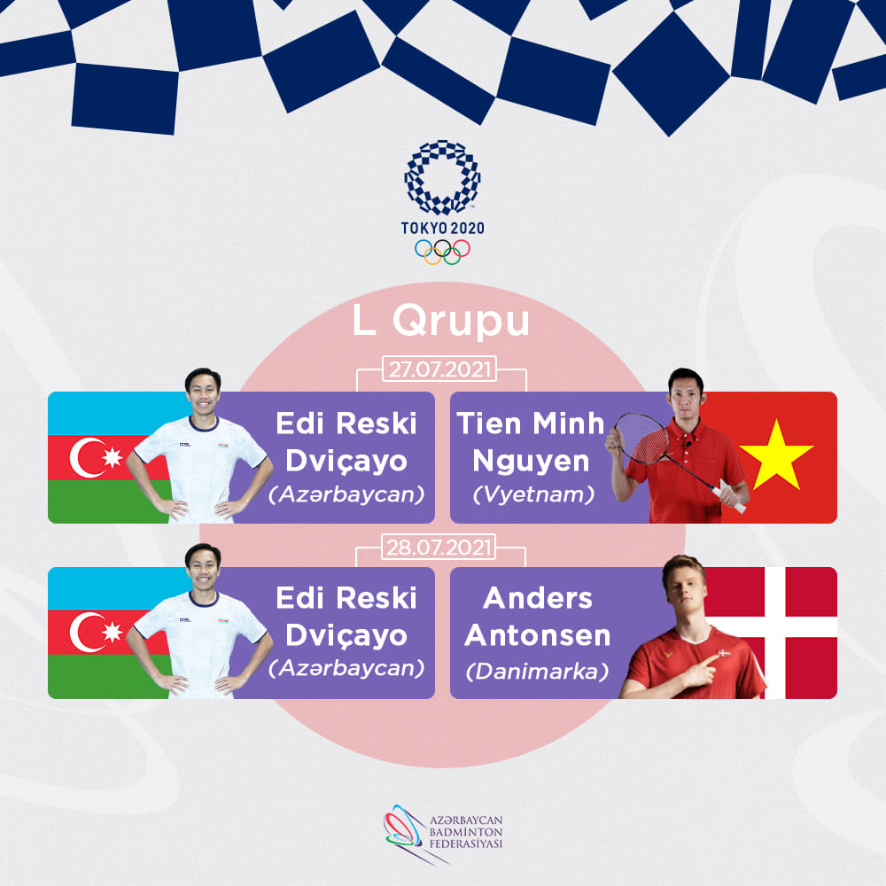 Badmintonçumuzun rəqibləri bəlli oldu