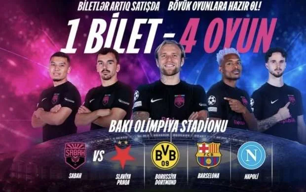 ÇL: "Sabah"ın Bakıdakı dörd ev oyununa vahid biletlər satışa çıxarılıb 